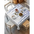 thumbnail image 6 of Navy Blue Polka Dots Table Cloth, Waterproof Tablecloth for Square Tables, Vintage Abstract Art Watercolor Reusable Washable Fabric Table Cover for Restaurant Kitchen Dining Tables 54"x54", 6 of 9
