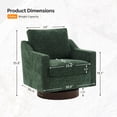 thumbnail image 5 of Ktaxon 360° Swivel Accent Chair Soft Chenille Fabric Arm Chair High Resilience Cushion Ideal for Living Room  Bedroom Furniture Green, 5 of 12