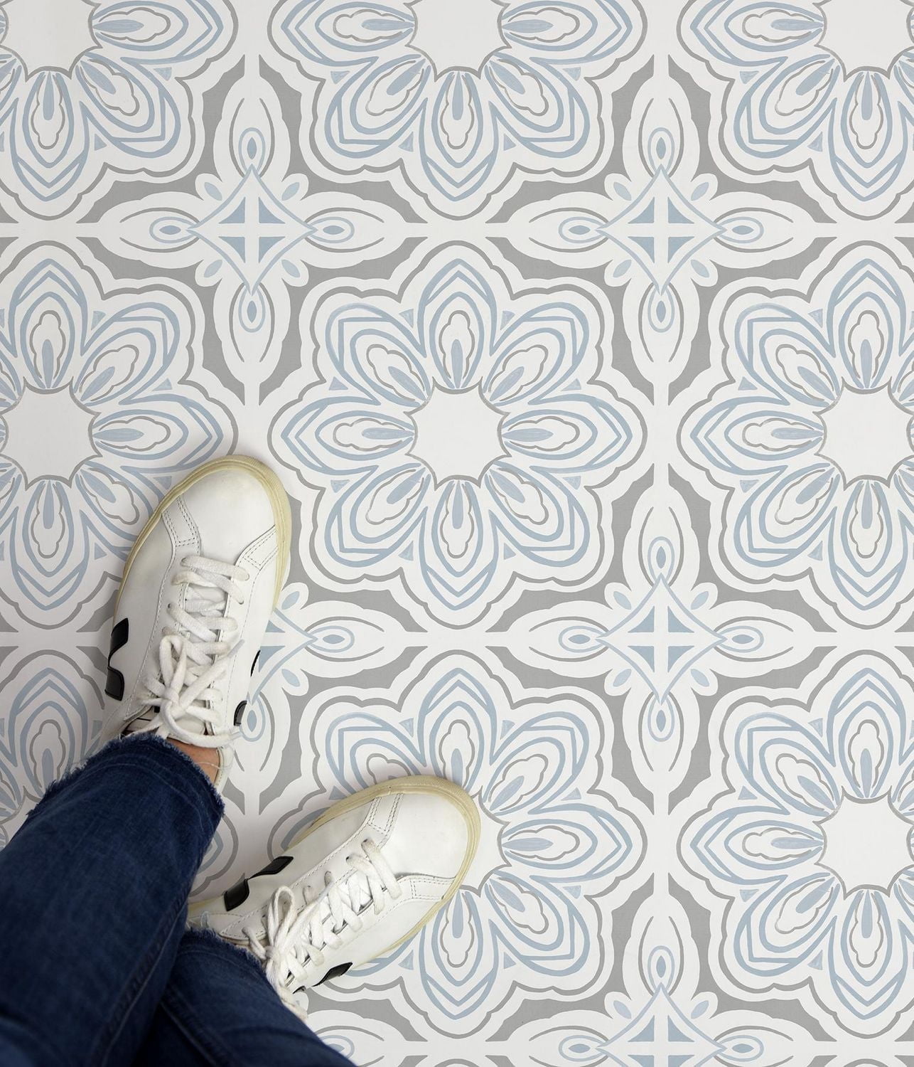 FloorPops Morris Peel and Stick Floor Tiles Set of 20