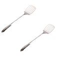 thumbnail image 1 of 2pc Stainless Steel Kitchen Utensil Set, Cooking Turner, Ladle & Skimmer Spoon with Hollow Handle, Durable Cookware Tools for Daily Kitchen Use(F), 1 of 4