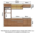 thumbnail image 3 of Cocina Integral 270cm Glamy Madesa 10 Marrón, 3 of 9