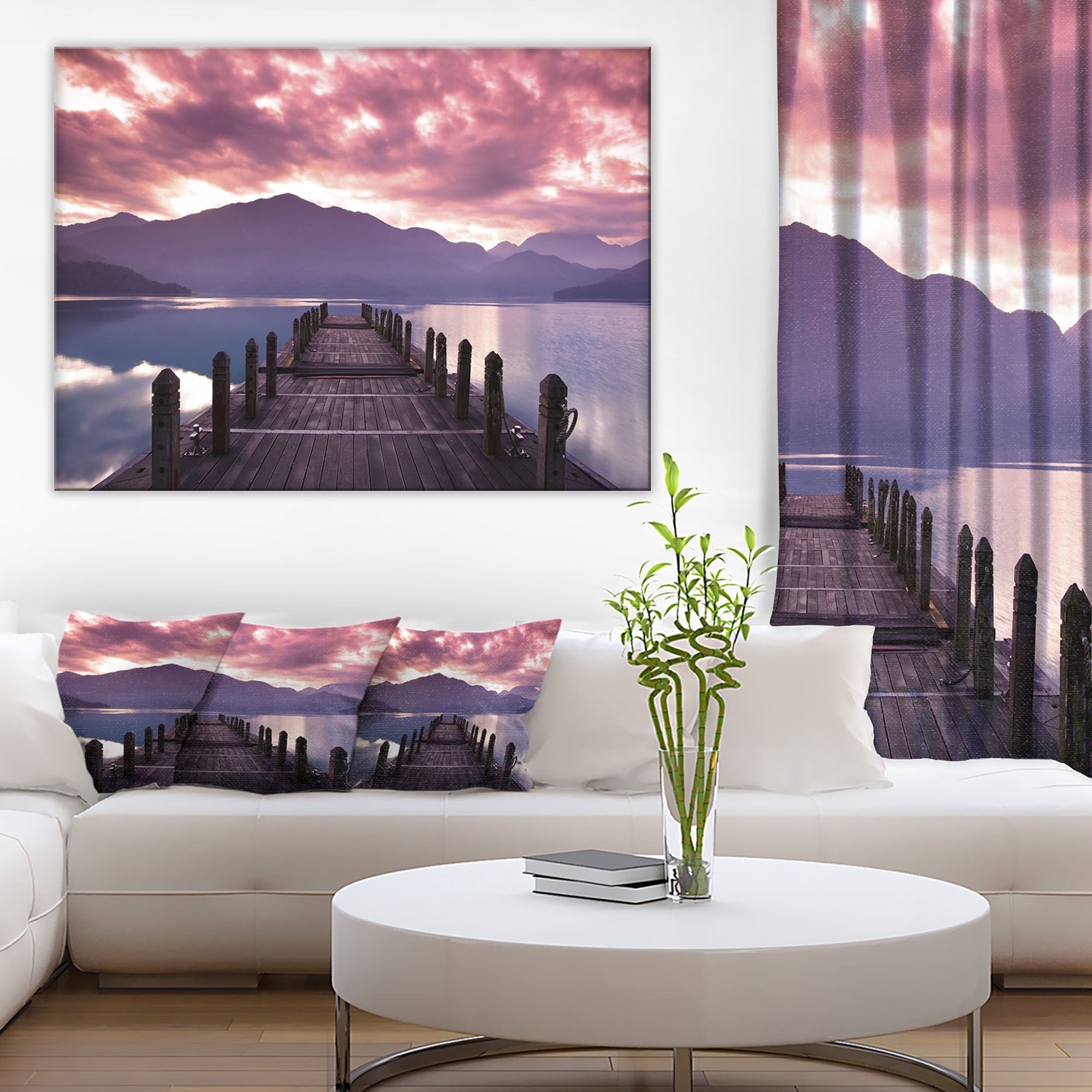 Designart 'Beautiful Spring Sea at Morning ' Photography Canvas Art Print