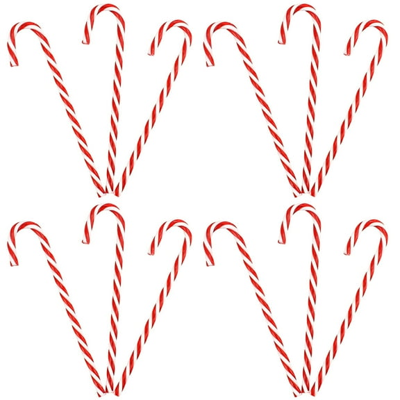 Raindrops 12Pcs Plastic Candy Canes Christmas Tree Hanging Ornaments Party Decoration