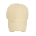 thumbnail image 3 of ZQUUVOU Women's Suede Baseball Cap Thermal Lined Brimmed Beanie Lightweight Winter Hat Fashion Outdoor Casual Beige B, 3 of 4