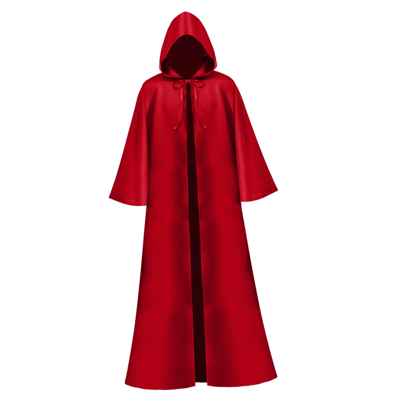 Cape De Vampire Noire Avec Capuche Et Masque - 170 Cm - Ensemble 3 Pièces - Halloween, Cosplay, Soirée