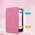 thumbnail image 5 of Fintie Clear TPU Case for 7" Kindle Paperwhite (12th Gen, 2024) & Kindle Colorsoft – Slim Transparent Back Cover with Auto Wake/Sleep, Raspberry Glitter, 5 of 9