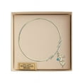 thumbnail image 3 of 7 1/2 inch Round Double Loop Bangle Bracelet w/ Guardian Angel medal charm w/ December Blue Swarovski Crystal, 3 of 3
