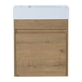 thumbnail image 2 of 18" Modern Floating Wall Mounted Bathroom Vanity with Sink, Bathroom Storage Cabinet with Shelf, 2 of 7
