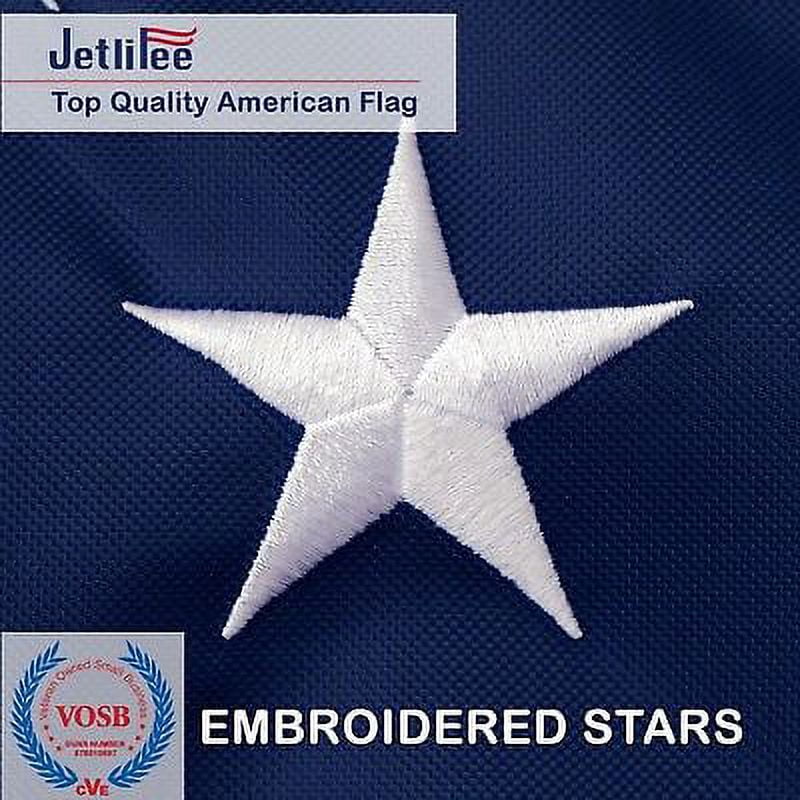 2x3 Ft USA American Flag Embroidered Stars Sewn Stripes Grommets Nylon 20 Packs