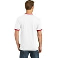 thumbnail image 2 of Port & Company 54Oz 100% Cotton Ringer Tee (PC54R) White/Red, 2XL, 2 of 2