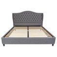 thumbnail image 3 of Valencia Tufted Upholstered King Size Platform Bed in Light Gray Fabric, 3 of 3