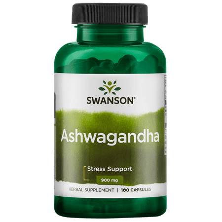 Ashwagandha 60 Capsules - Swanson Ashwagandha Root Capsules, 450 mg, 100 Ct