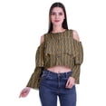 thumbnail image 1 of Moomaya Plus Size Cold Shoulder Top Printed Ladies Tops Blouses Women Party Tops, 1 of 4