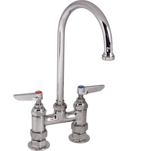 T&S BRASS B-0325 B0325 DOUBLE PANTRY FAUCET, DECK MOUNT, 4" CENTERS, SWIVEL GOOSENECK (Genuine OEM Part)