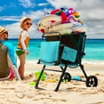 thumbnail image 6 of ABORON Beach Cart Chairs with 8" Wheels, 2 in 1 Heavy Duty Beach Chair with Canopy Shade, Foldable Beach Lounge Chair with Integrated Wagon Pull Cart Combination, Perfect for Backyard, Pool or Picnic, 6 of 7