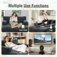 thumbnail image 7 of Homefun 61" Chenille Sofa Bed Oversized Chaise Lounge No Assembly Storage Pocket 3 Pillows Indoor for Living Room Bedroom, 7 of 7