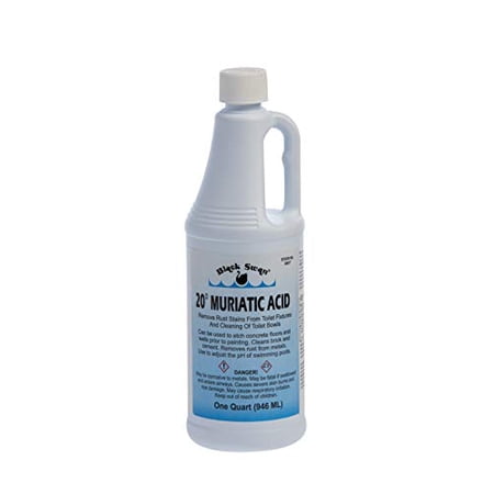 Black Swan 09017 20%-Muriatic Acid, 28%-Hydrochloric Acid, 20°-Baume - Used to Etch Concrete Floors and Walls Prior to Painting, Cleaning Brick and Cement, Removing Rust Stains from Toilet fixtures