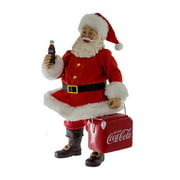 Coca Cola CC5222 10.5 in. Kurt Adler Coke Santa with Cooler Table Piece