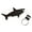 Black, variant on Bright Color Fish Shape Floating Keychain Prevents Key Loss In Water Great For Rafting And Boating Water Activity