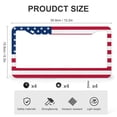 thumbnail image 3 of USA Flag Stars And Stripes License Plate Cover 2 PCS 4th of July Car Tags Frames Holder for Women Men US Vehicles 2 Hole Aluminum License Plate Frames, 3 of 6