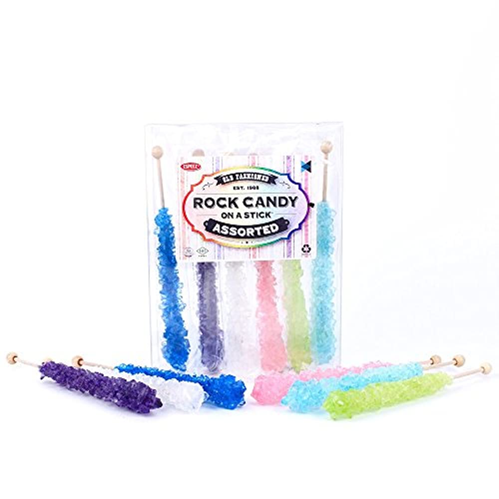 Extra Large Rock Candy Sticks 6 Assorted Espeez Rock Candy Sticks