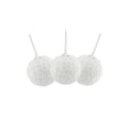 thumbnail image 2 of Northlight 3ct White and Silver Glittered Shatterproof Christmas Snow Ball Ornaments 3" (75mm), 2 of 2
