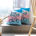 thumbnail image 6 of LALILO Throw Pillow Covers Sketched Lettering With Bicycle Trendy Cushion Cover 18" x 18", 2 Pack, 6 of 6