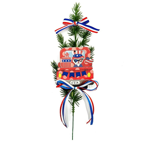 Yuedong Festival Ornament Independence Day Plastic Model Decorative Cuttings Iron Wire Home Decoration Artificial Plant Branch for The 4th Of July