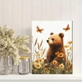 thumbnail image 2 of Qisvanset 12x16 Inch Watercolor Woodland Bear Canvas Wall Art, Forest Animal Art Soft Style Kids Nursery Room Decor, 2 of 8