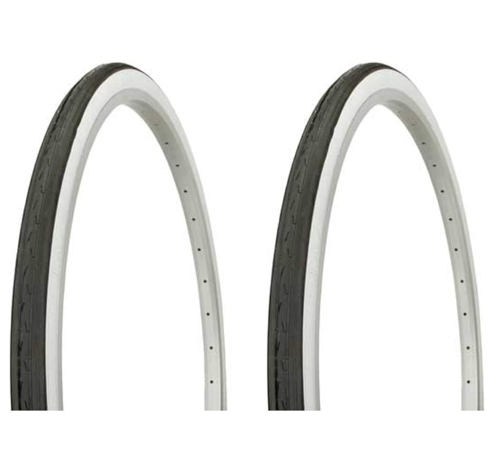 han chong Tire Set. 2 Tires. Two Tires Duro 26" x 1 3/8" Black/White Side Wall, Cruiser Bike Tires, Chopper Bike Wheel, Mountain Bike Tires