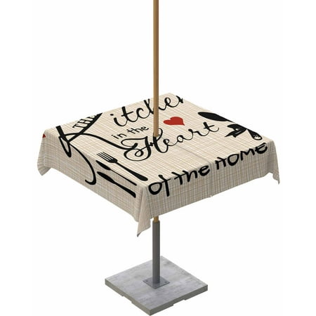 nqOlkjepod Farmhouse Retro Outdoor Tablecloth with Umbrella Hole & Zipper Cartoon Funny Cook Theme Love Plaid Square Table Cover 54×54 Inch Dining Waterproof Table Cloth Protector for Patio/Party nqOlkjepod Farmhouse Retro Outdoor Tablecloth with Umbrella Hole & Zipper Cartoon Funny Cook Theme Love Plaid Square Table Cover 54×54 Inch Dining Waterproof Table Cloth Protector for Patio/Party