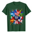 thumbnail image 5 of 2026 New USA Soccer Jersey T-Shirt, United States Jersey Soccer, USA Team Pattern Crew Neck Short Sleeve Athletic Casual Football Top for Adult(Green, S), 5 of 6