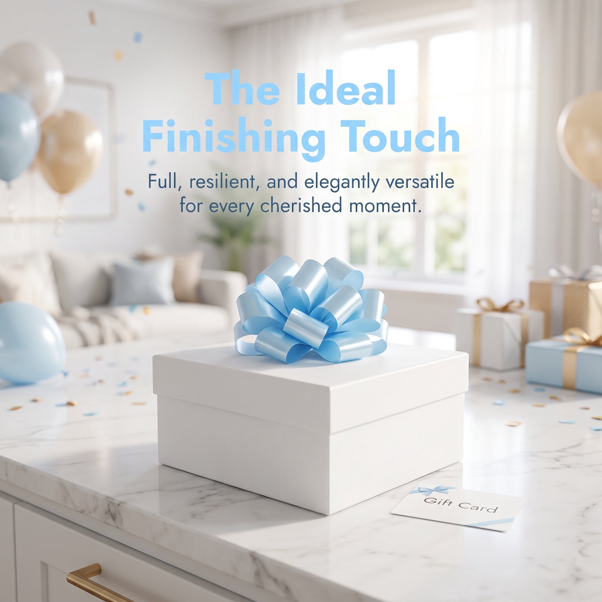 Unique Bargains Crush-Resistant Metallic Bows for Gift Wrapping and Decoration Sky Blue