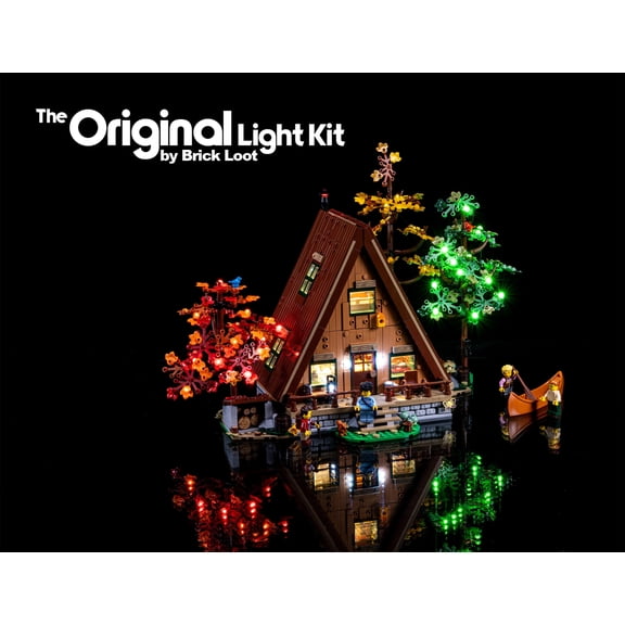 Brick Loot LED Lighting Kit for LEGO A-Frame Cabin 21338 - LEGO Set NOT Included