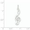 thumbnail image 2 of Sterling Silver Music Note Charm (24 X 9) Made In Thailand qc4756, 2 of 2