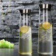 thumbnail image 4 of Cold Water Pitcher Glass Juice Container Transparent Beverage Holder Leakproof Water Pitcher, 4 of 4