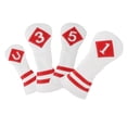 thumbnail image 1 of Funda universal de golf de 4 piezas, con bordado para palos de golf. Número rojo blanco, 1 of 9