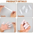 thumbnail image 4 of 20 protectores de dedos de gel, protectores de dedos de silicona, cubiertas de goma para dedos, grietas, heridas, eczema de manos, color blanco, 4 of 5