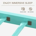 thumbnail image 3 of Einfach Metal Twin Size Loft Bed with Full-Length Guardrail & Removable Ladder, Apple Green, 3 of 10