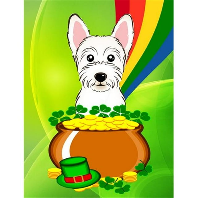 Westie St. Patricks Jour Drapeau Jardin