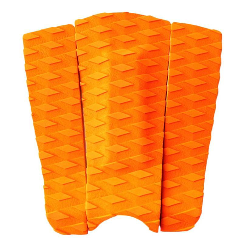 3pcs Orange Diamond Anti-slip Surf Surfboard Traction Pad Tail Pad Deck Grip 