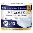 thumbnail image 1 of Pañales nocturnos NorthShore MegaMax para adultos, tamaño mediano, 10 unidades, 1 of 9