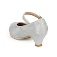 thumbnail image 3 of New Girl Link Dana-64K Glitter Shimmer Almond Toe Kiddie Heel Mary Jane Pump Sz, 3 of 5