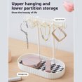 thumbnail image 4 of Taicans Jewelry Organizer Stand,Necklaces Holder with Tray,Desktop Jewelry Organizer Stand,Necklace Display Stand Jewelry Storage Hooks for Necklace,Bracelets,Earrings,Ring,Keys,Watches, 4 of 9