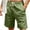 Army Green, variant on Inleife Men's Shorts Casual Solid Color Casual Drawstring Pockets Elastic Sports Shorts for Men