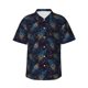 thumbnail image 1 of Balery Peacock Feathers Camisas hawaianas de manga corta para hombre, camisas playeras de corte holgado, camisas de vacaciones con botones,X-Large, 1 of 7