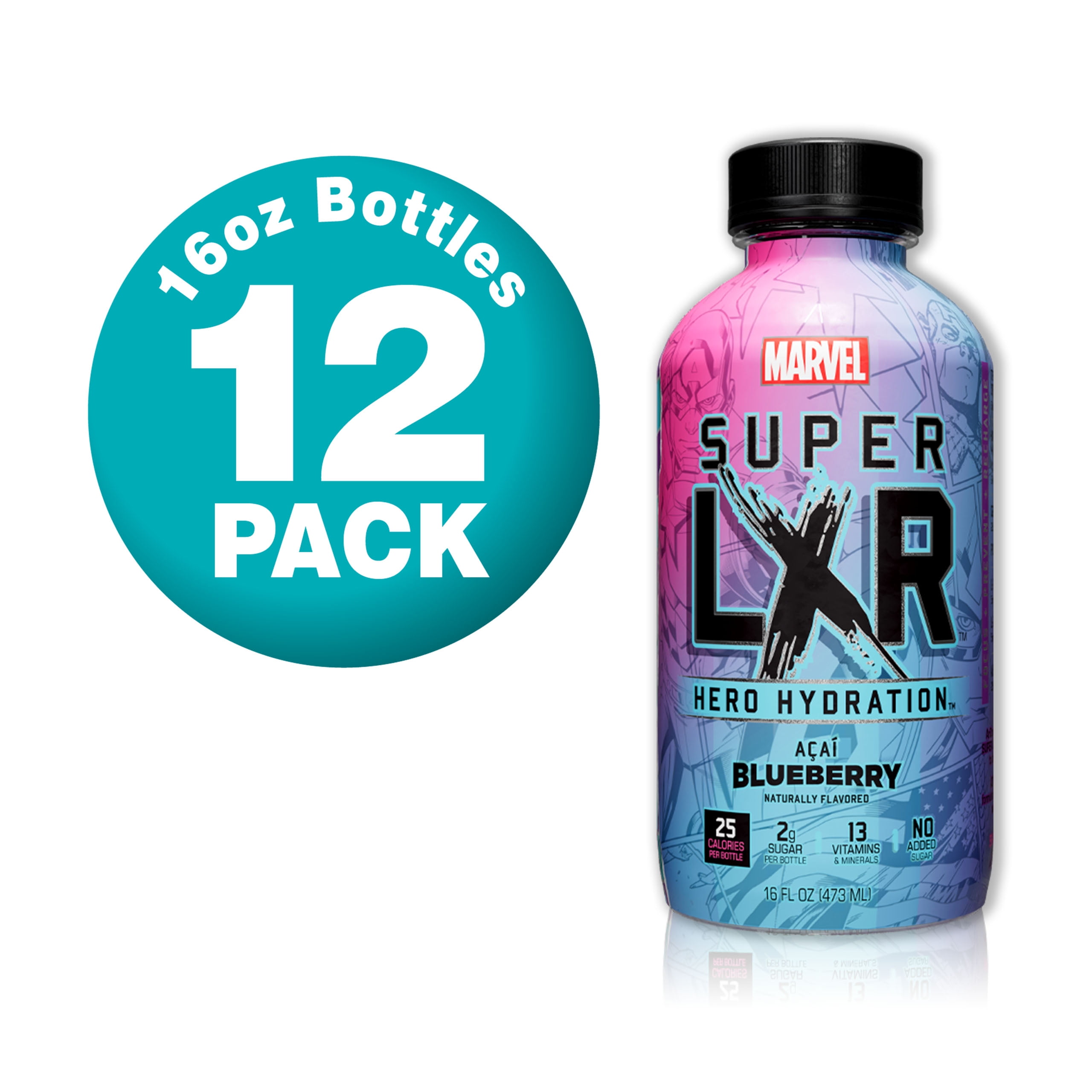 AriZona x Marvel Super LXR Hero Hydration - Acai Blueberry - 16oz
