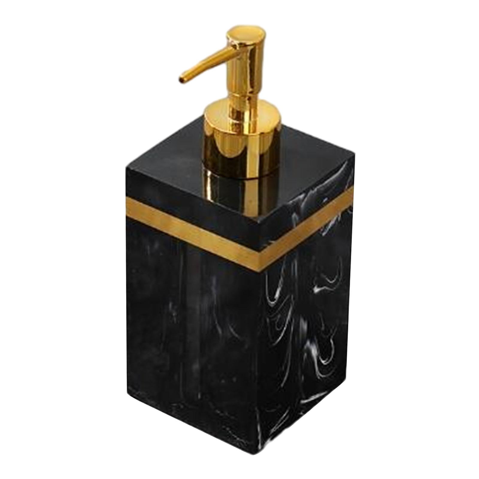 Tongina Marble Texture Soap Dispenser Lotion Dispenser Bottle Durable Stylish Leakproof Pump Soap Container for Kitchen Countertop 500ml Black