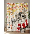 thumbnail image 4 of Fsddascl Fall Shower Curtain Set - Small 36" x 72" Washable Bathtub Curtain with 12 Hooks, Thanksgiving Autumn Cat Leaves Retro Maple Leaf Vintage Waterproof Fabric Stall Shower Curtains for Bathroom, 4 of 6