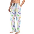 thumbnail image 4 of HPINK-T Colorful Easter Bunny Pajama Pants Mens Lounge Pants Straight-Fit Men Pajama Bottoms with Pockets Drawstring, 4 of 13